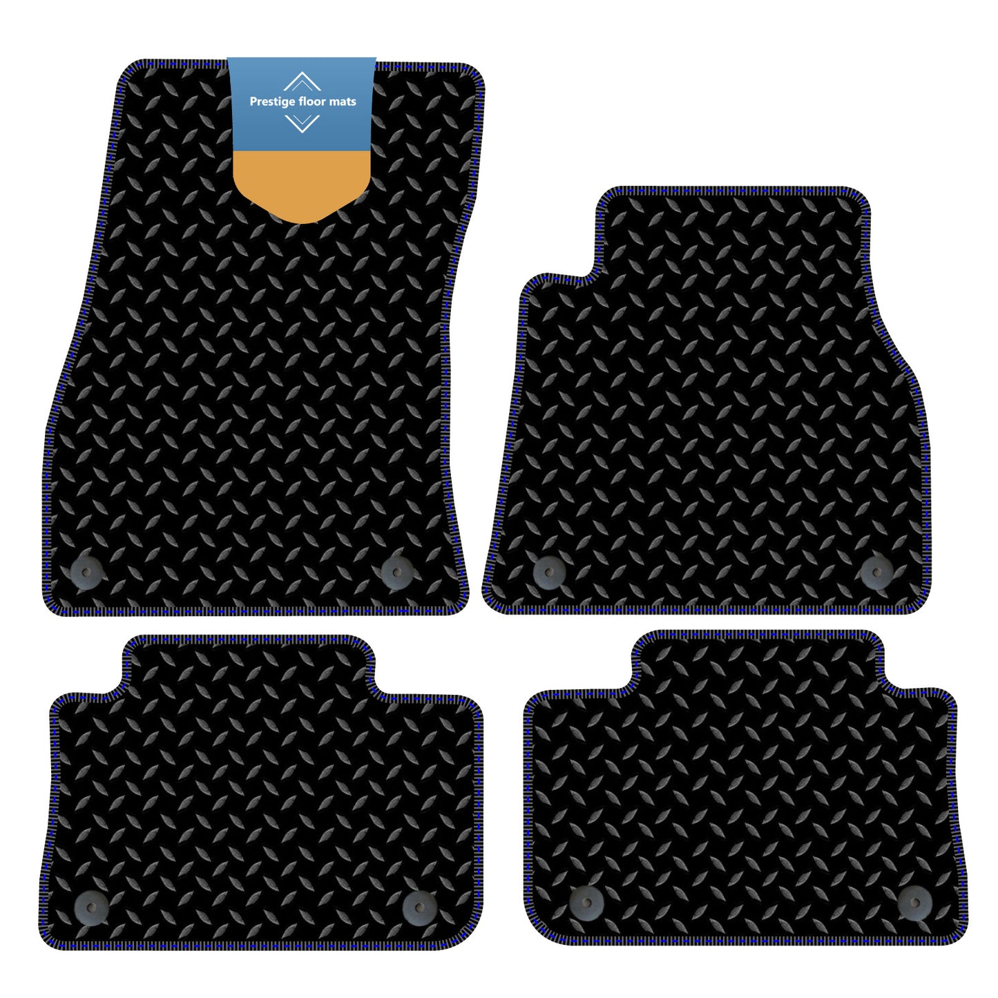 Fits Audi E-Tron 2018 on Black 3mm Rubber with Coloured Stitch Edge