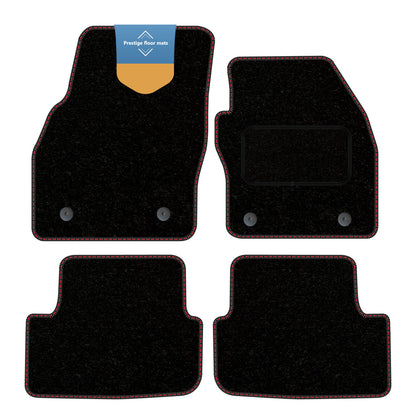 Fits Audi A1 2019 on Black Carpet with Coloured Stitch Edge