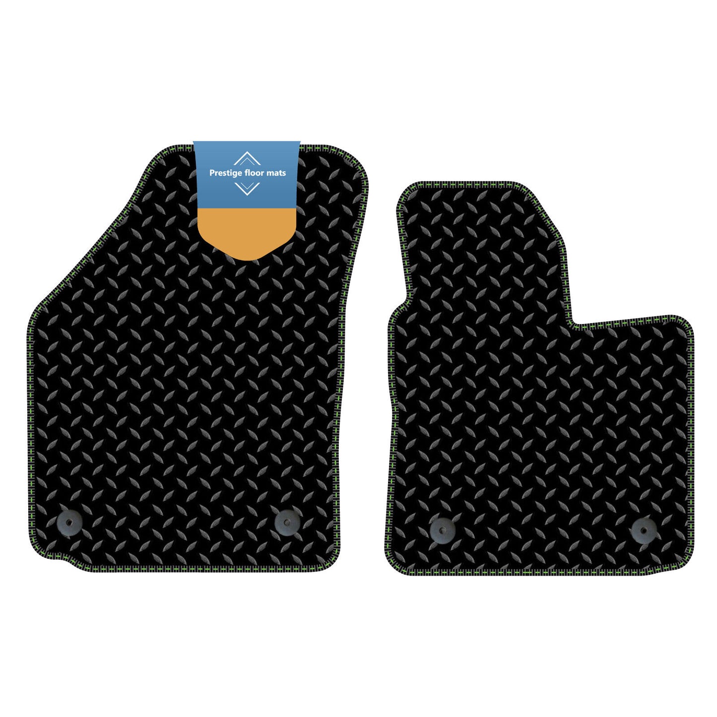 Fits Volkswagen Caddy 2004-2010 Black 3mm Rubber with Coloured Stitch Edge