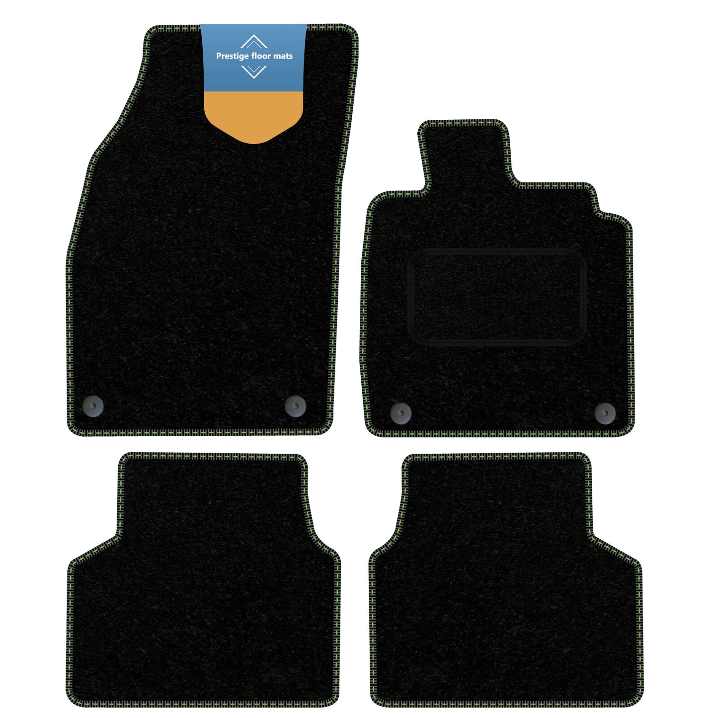 Fits Volkswagen ID.3 2020 on Black Carpet with Coloured Stitch Edge
