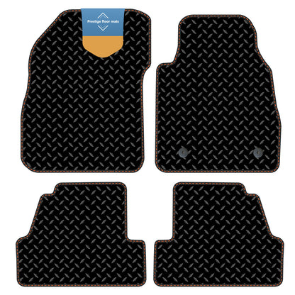 Fits Black Vauxhall Mokka 2012-2020 RHD 3mm Rubber with Coloured Stitch Edge