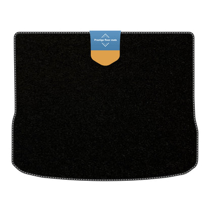Fits Volkswagen Tiguan 2007-2016 Boot Mat Black Carpet with Coloured Stitch Edge