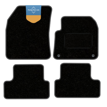 Fits Vauxhall Grandland X 2017 On Black Carpet with Coloured Stitch Edge