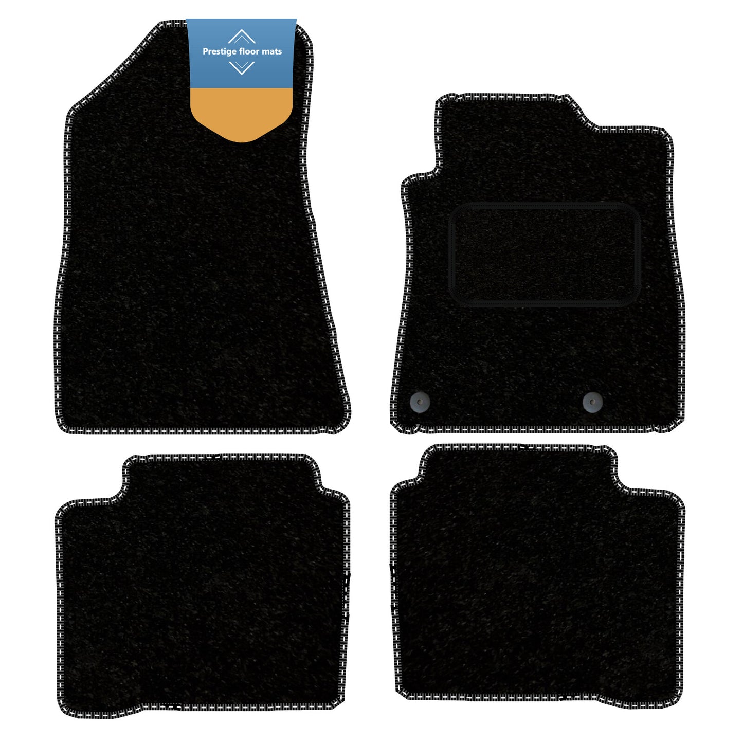 Fits Kia Niro PHEV 2022 On Black Carpet with Coloured Stitch Edge