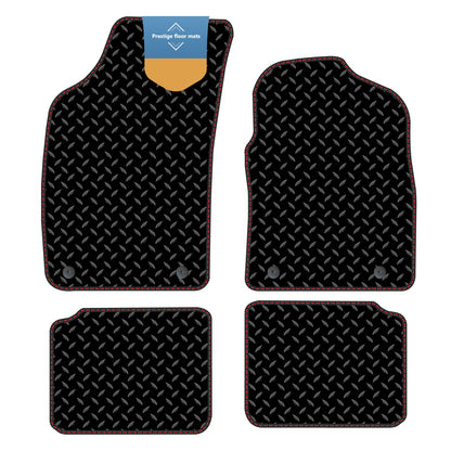 Fits Fiat 500 Hybrid 2020 on Black 3mm Rubber with Coloured Stitch Edge