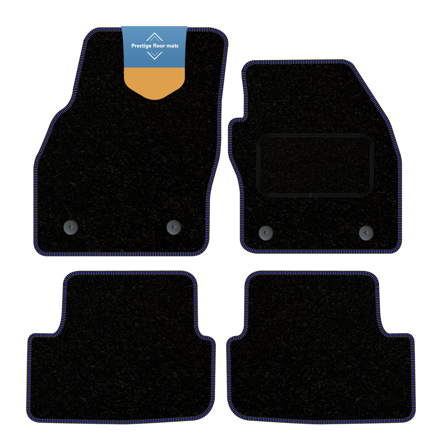 Fits Audi A1 2019 on Black Carpet with Coloured Stitch Edge