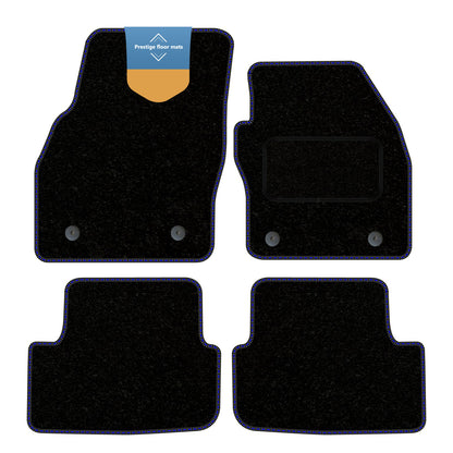 Fits Audi A1 2019 on Black Carpet with Coloured Stitch Edge