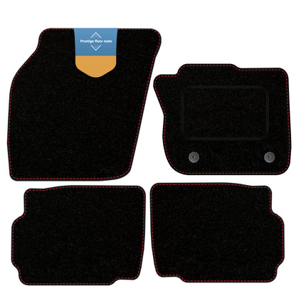 Fits Ford Mondeo MK5 2015-2023 Black Carpet with Coloured Stitch Edge