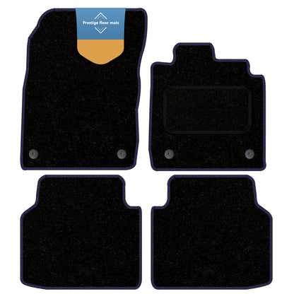 Fits Skoda Enyaq 2021 on Black Carpet with Coloured Stitch Edge