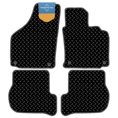 Fits Volkswagen Golf 5 2004-2007 Black 3mm Rubber with Coloured Stitch Edge