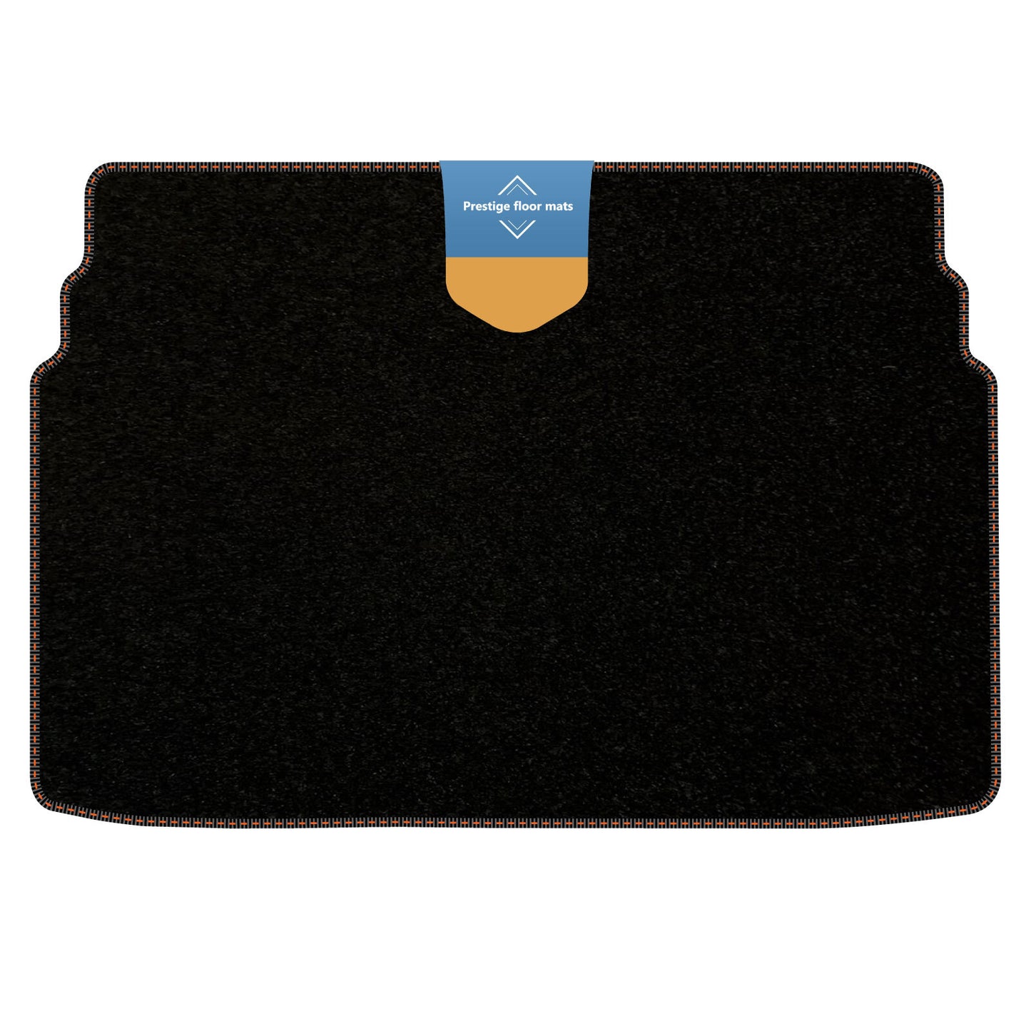 Fits Vauxhall Crossland 2017 On Boot Mat Black Carpet with Coloured Stitch Edge