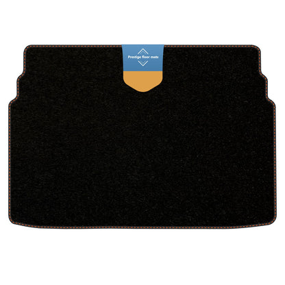 Fits Vauxhall Crossland 2017 On Boot Mat Black Carpet with Coloured Stitch Edge