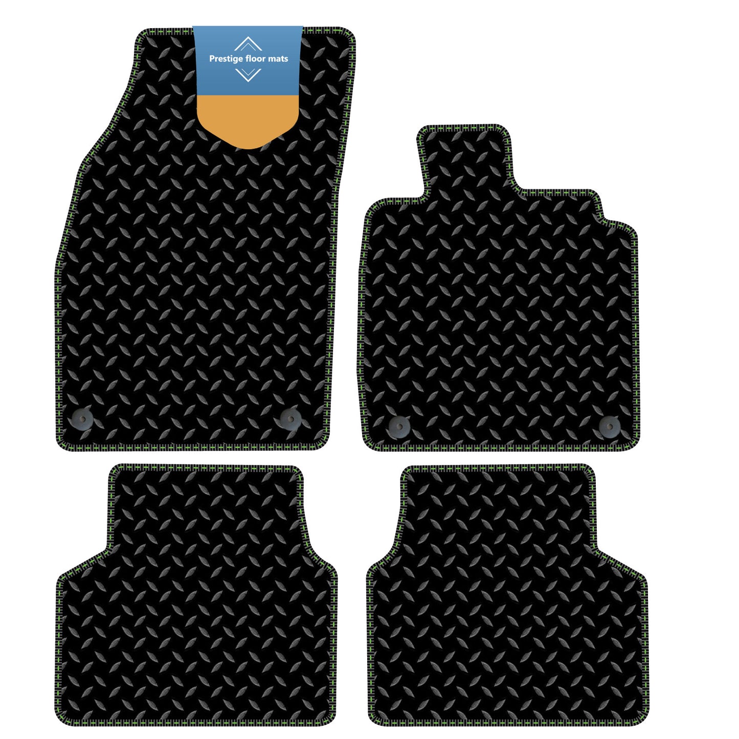 Fits Volkswagen ID.3 2020 on Black 3mm Rubber with Coloured Stitch Edge