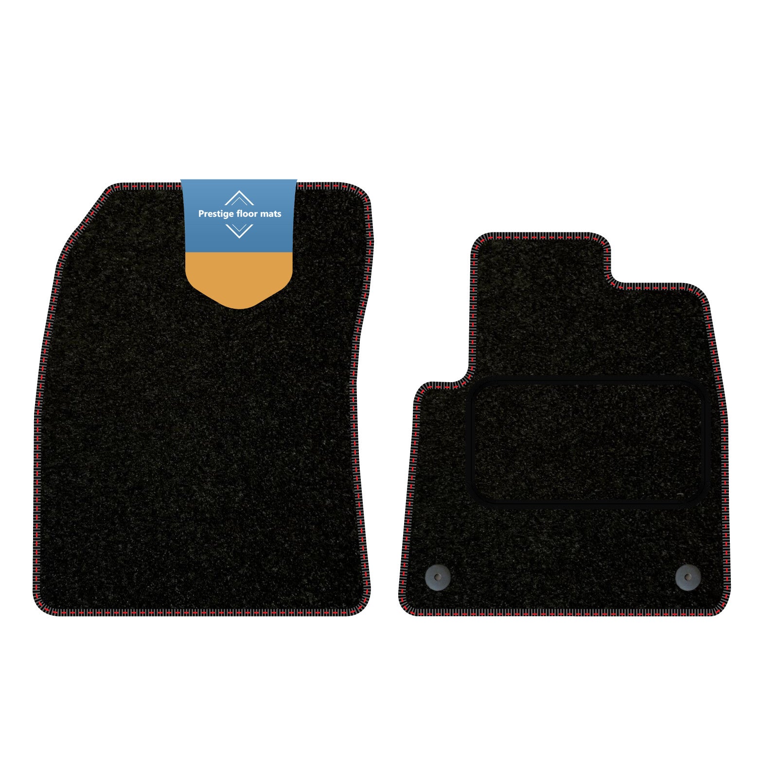 Fits Peugeot Partner 2019 on Black Carpet with Coloured Stitch Edge