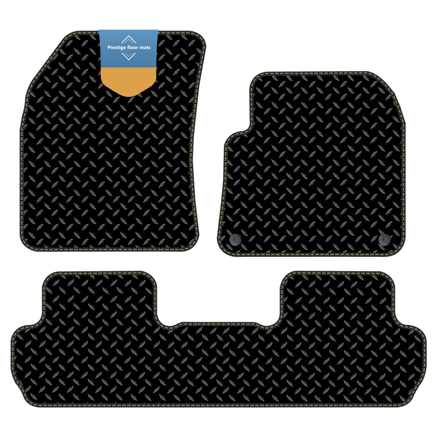 Fits Peugeot 3008 2017 On Black 3mm Rubber with Coloured Stitch Edge