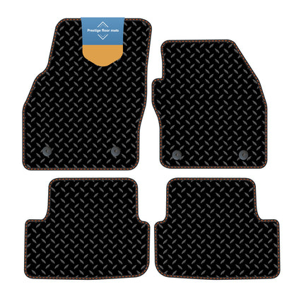 Fits Audi A1 2019 on Black 3mm Rubber with Coloured Stitch Edge