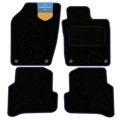 Fits Skoda Fabia 2015-2022 Black Carpet with Coloured Stitch Edge
