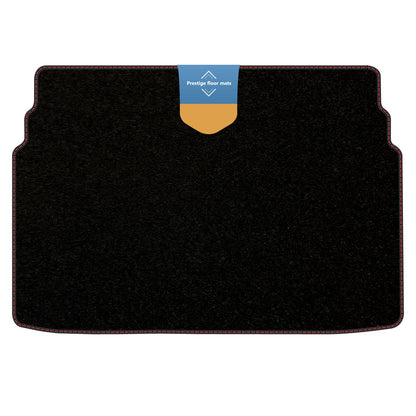 Fits Vauxhall Crossland 2017 On Boot Mat Black Carpet with Coloured Stitch Edge