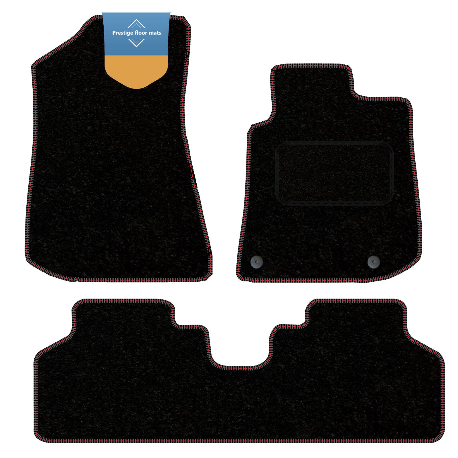 Fits Kia Niro HEV 2022 On Black Carpet with Coloured Stitch Edge