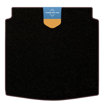 Fits Audi A4 2008-2015 Saloon Boot Mat Black Carpet with Coloured Stitch Edge