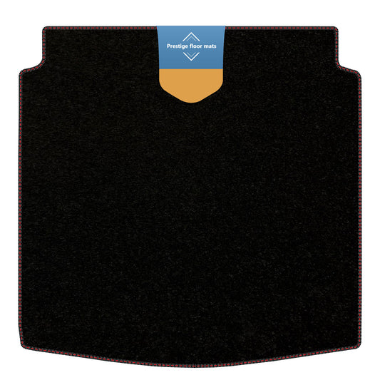 Fits Audi A4 2008-2015 Saloon Boot Mat Black Carpet with Coloured Stitch Edge