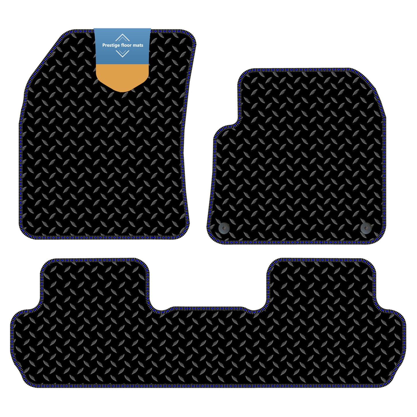 Fits Peugeot 3008 2017 On Black 3mm Rubber with Coloured Stitch Edge