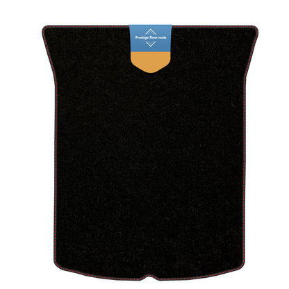 Fits Tesla 3 2017 on Boot Mat Black Carpet with Coloured Stitch Edge