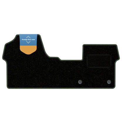 Fits Peugeot Expert Van 1 Piece 2016 On Black Carpet with Coloured Stitch Edge