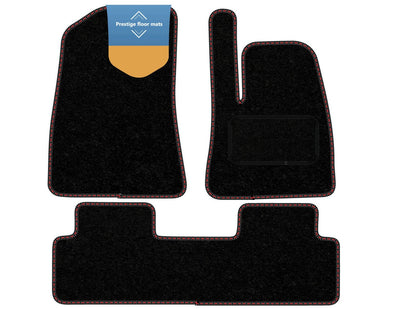 Fits Tesla Model 3 2017-2020 Black Carpet with Coloured Stitch Edge