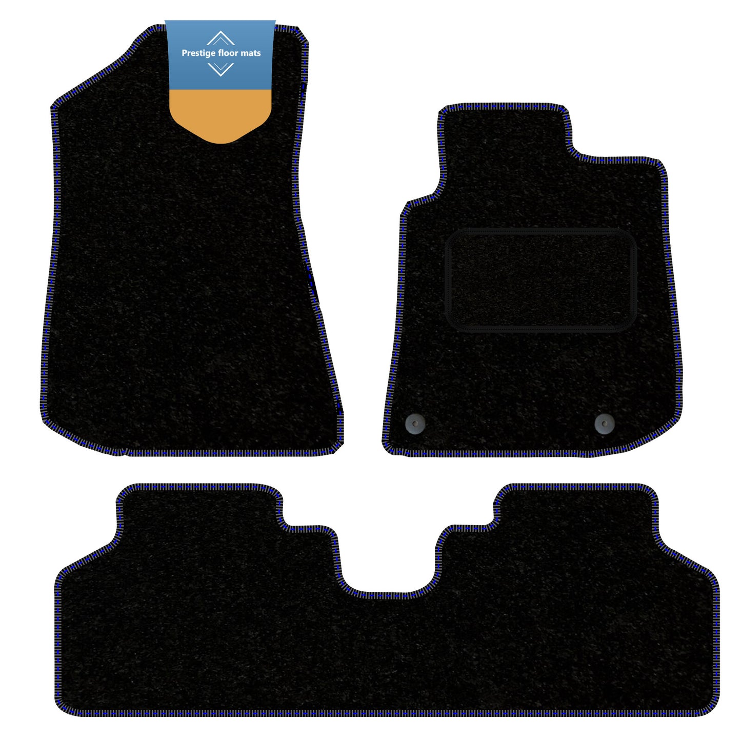 Fits Kia Niro HEV 2022 On Black Carpet with Coloured Stitch Edge