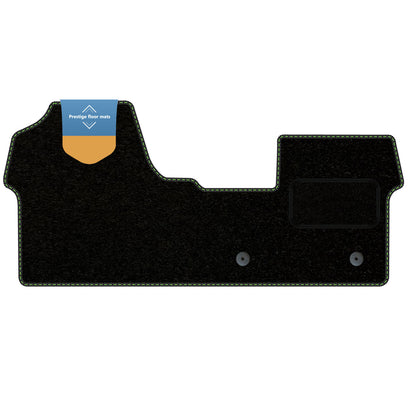 Fits Citroen Dispatch 2016 On 1 Piece Black Carpet with Coloured Stitch Edge