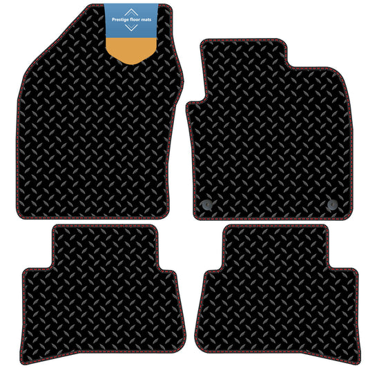 Fits Toyota CH-R CHR 2017 On Black 3mm Rubber with Coloured Stitch Edge