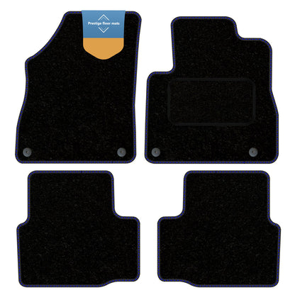 Fits Vauxhall Astra K 2015-2022 Black Carpet with Coloured Stitch Edge