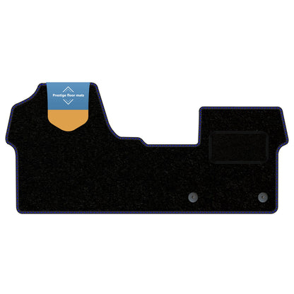 Fits Peugeot Expert Van 1 Piece 2016 On Black Carpet with Coloured Stitch Edge