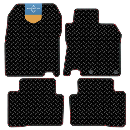 Fits Nissan Qashqai 2014-2021 Black 3mm Rubber with Coloured Stitch Edge