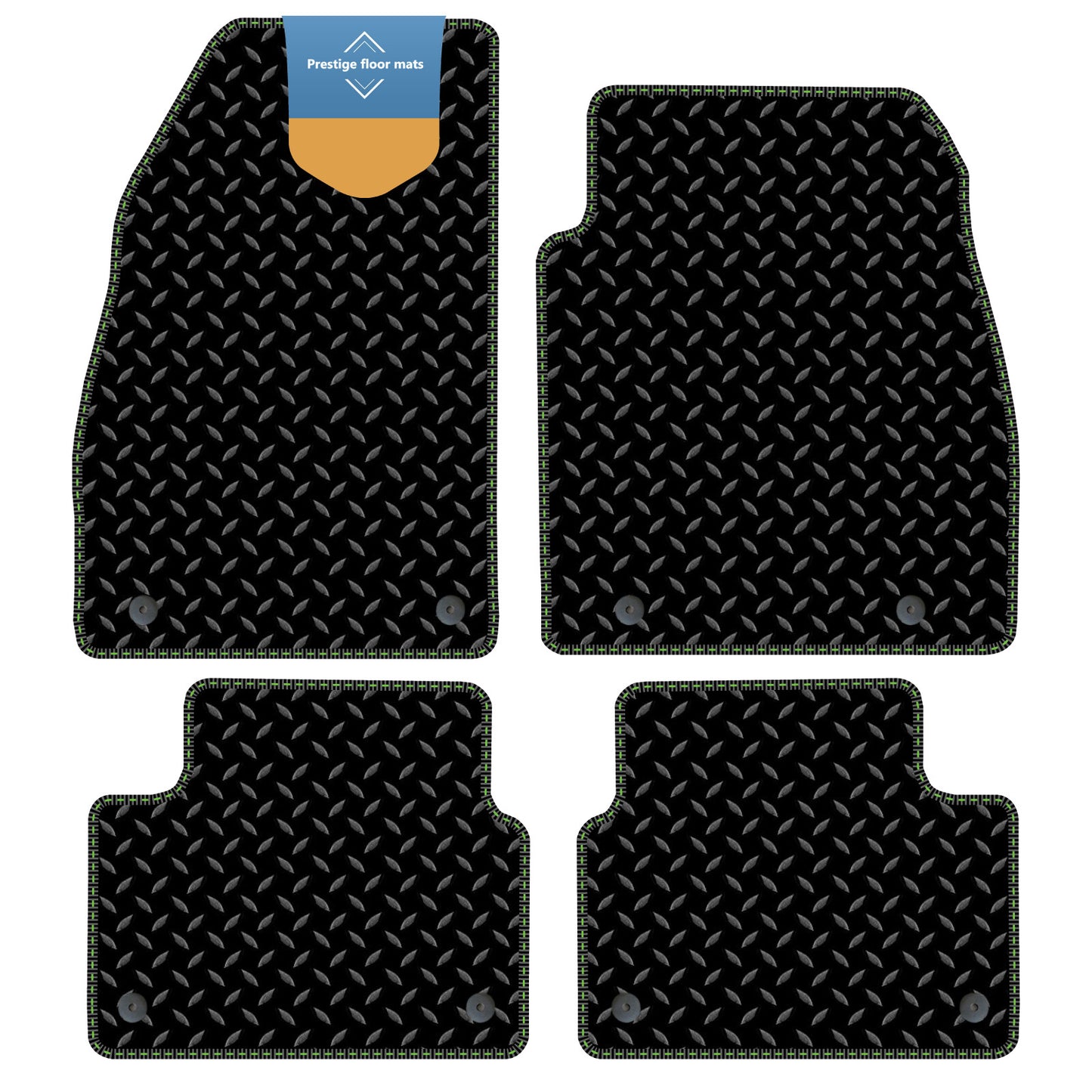 Fits Vauxhall Insignia 2013-2017 Black 3mm Rubber with Coloured Stitch Edge