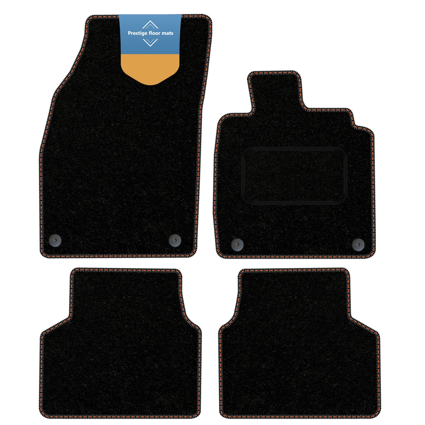 Fits Volkswagen ID.3 2020 on Black Carpet with Coloured Stitch Edge