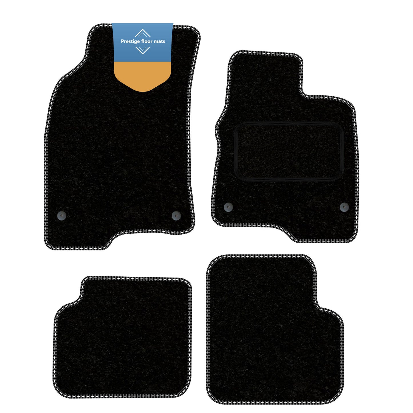Fits Fiat Panda Mild Hybrid 2020 on Black Carpet with Coloured Stitch Edge