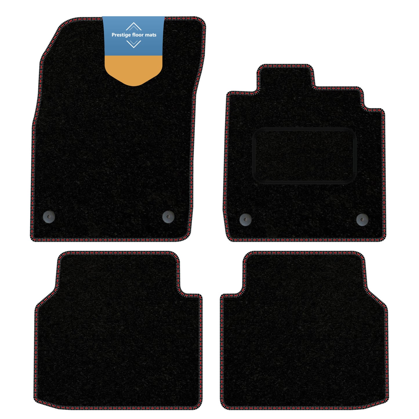 Fits Volkswagen ID.4 2021 on Black Carpet with Coloured Stitch Edge