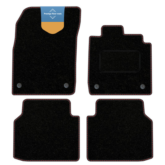 Fits Volkswagen ID.4 2021 on Black Carpet with Coloured Stitch Edge