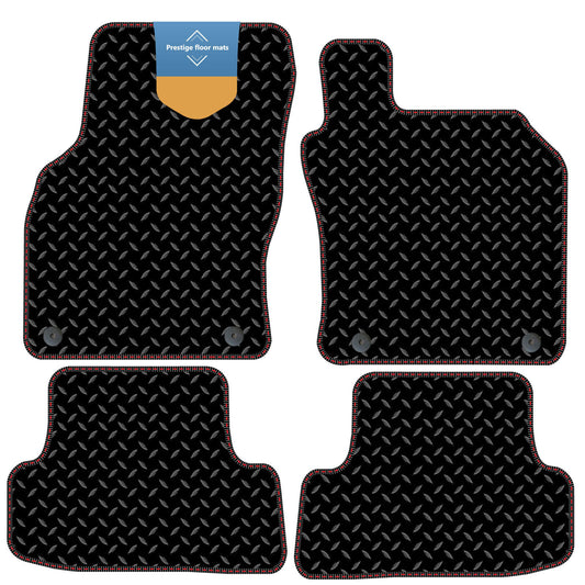 Fits Audi A3 2012-2020 Black 3mm Rubber with Coloured Stitch Edge