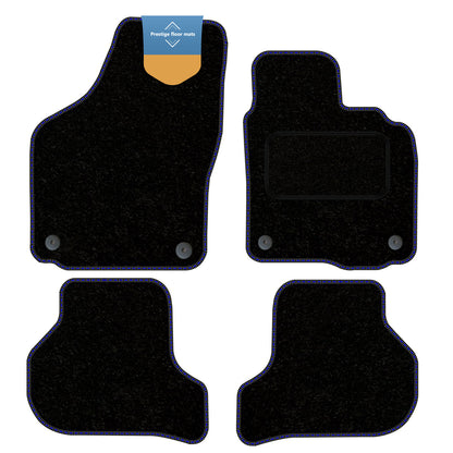 Fits Skoda Octavia 2008-2013 Black Carpet with Coloured Stitch Edge