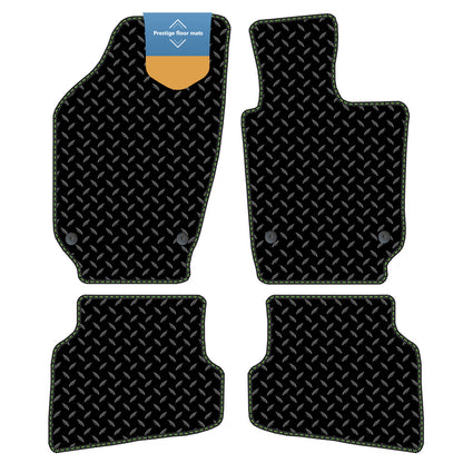 Fits Volkswagen Polo 2009-2018 Black 3mm Rubber with Coloured Stitch Edge