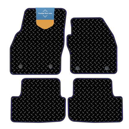 Fits Audi A1 2019 on Black 3mm Rubber with Coloured Stitch Edge