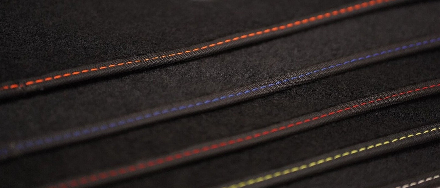 Fits Maxus Deliver 9 & E-Deliver 9 2021on Black Carpet with Coloured Stitch Edge