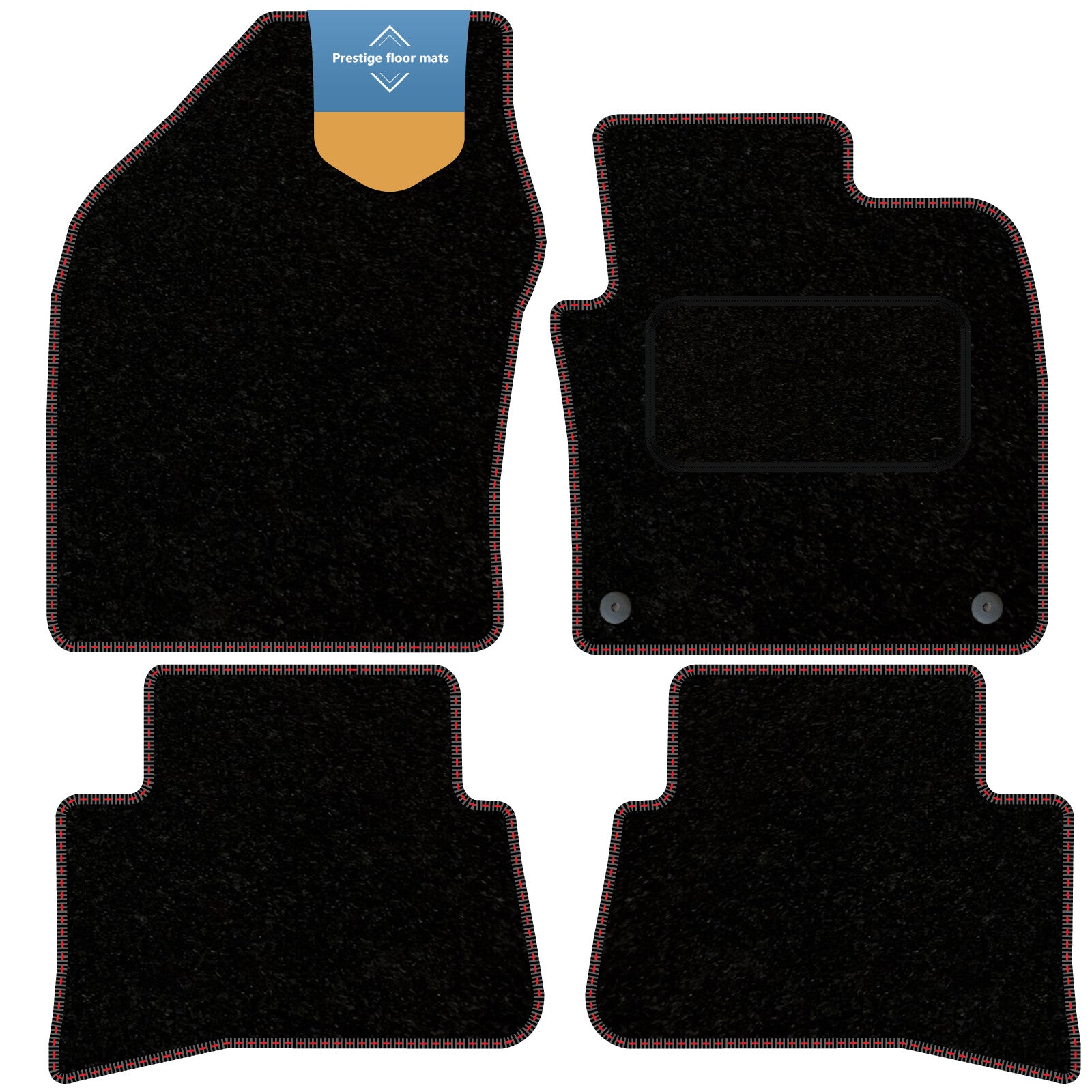 Fits Toyota C-HR CHR 2017 On Black Carpet with Coloured Stitch Edge