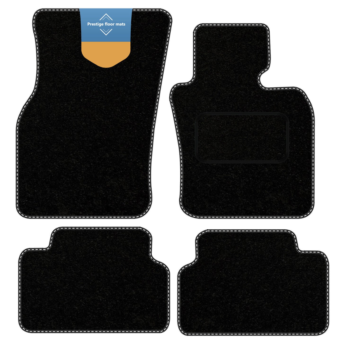 Fits BMW Mini 5DR Electric 2021 on Black Carpet with Coloured Stitch Edge