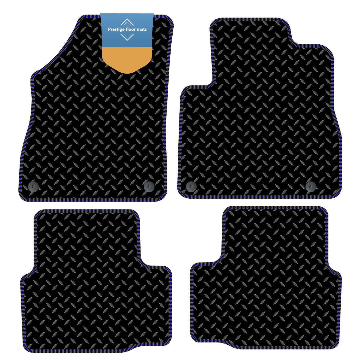 Fits Vauxhall Astra K 2015-2021 Black 3mm Rubber with Coloured Stitch Edge