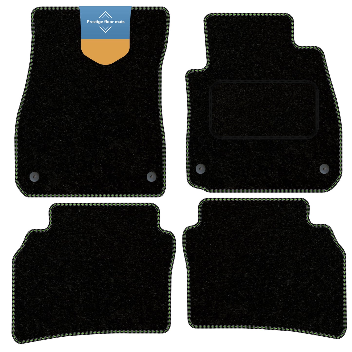 Fits Vauxhall Insignia 2017 On Black Carpet with Coloured Stitch Edge