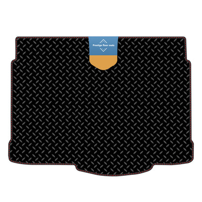Fits Vauxhall Corsa D 2007-2014 Boot Mat in 3mm Rubber with Coloured Stitch Edge